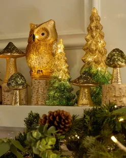 Lit Tabletop Glass Trees