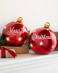 Lit Tabletop Merry Christmas Ornaments