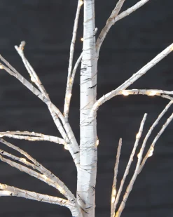 Lit Winter Birch LED Trees
