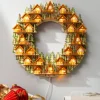Lit Wooden Advent Wreaths