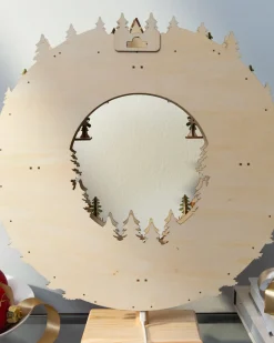 Lit Wooden Advent Wreaths
