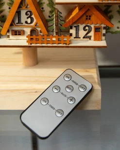 Lit Wooden Advent Wreaths