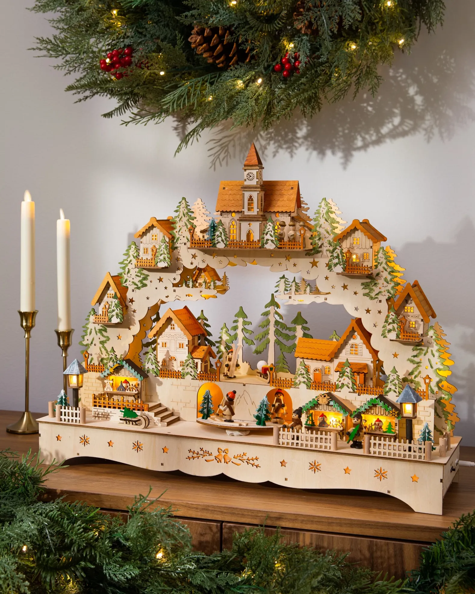 Lit Wooden Animated Scenes