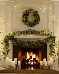 Lit Wooden Christmas Advent Calendars