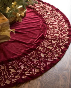 Luxe Embroidered Velvet Tree Skirts