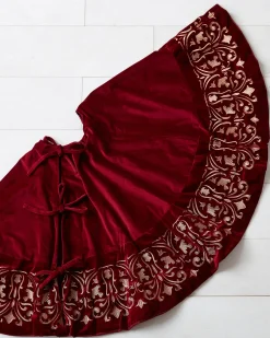 Luxe Embroidered Velvet Tree Skirts