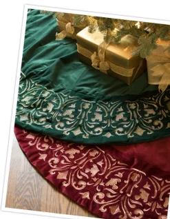 Luxe Embroidered Velvet Tree Skirts