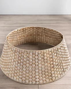 Metallic Basketweave Christmas Tree Collars