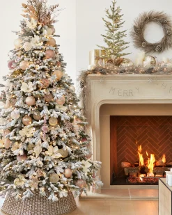 Metallic Basketweave Christmas Tree Collars