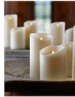 Miracle Flame LED Wax Pillar Candles