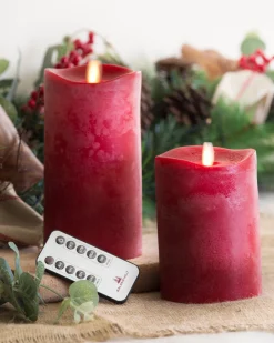 Miracle Flame LED Wax Pillar Candles