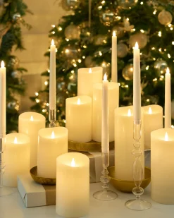 Miracle Flame Premium 3D LED Wax Pillar Candles