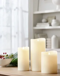 Miracle Flame Premium 3D LED Wax Pillar Candles
