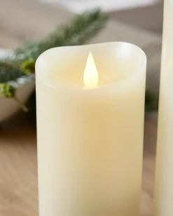 Miracle Flame Premium 3D LED Wax Pillar Candles