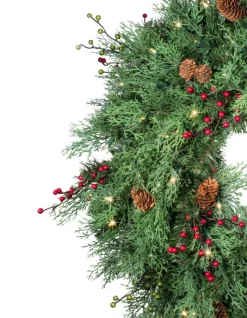 Outdoor Beacon Hill Cypress Artificial Christmas Topiaries