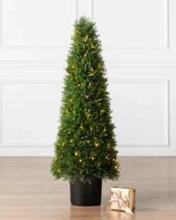 Outdoor Cypress Artificial Christmas Topiaries