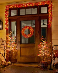 Outdoor LED Lit Autumn Maple Trees