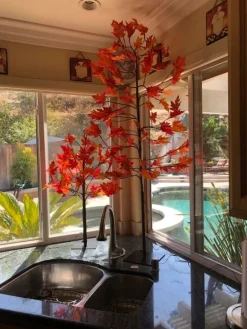 Outdoor LED Lit Autumn Maple Trees