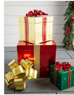 Outdoor Lit Stackable Christmas Gifts