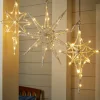 Outdoor Lit Tinsel Stars
