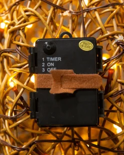 Outdoor Lit Wire Sculptures