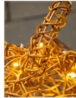 Outdoor Lit Wire Sculptures