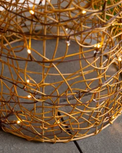 Outdoor Lit Wire Sculptures