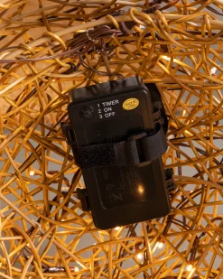 Outdoor Lit Wire Sculptures