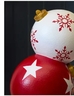 Outdoor Stacked Christmas Ornaments