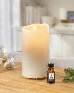 Pillar Candle Diffuser & Essential Oils