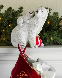 Polar Bear Family Christmas Stocking Holders