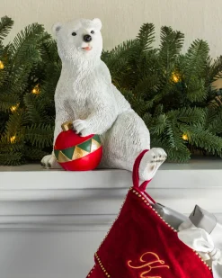 Polar Bear Family Christmas Stocking Holders