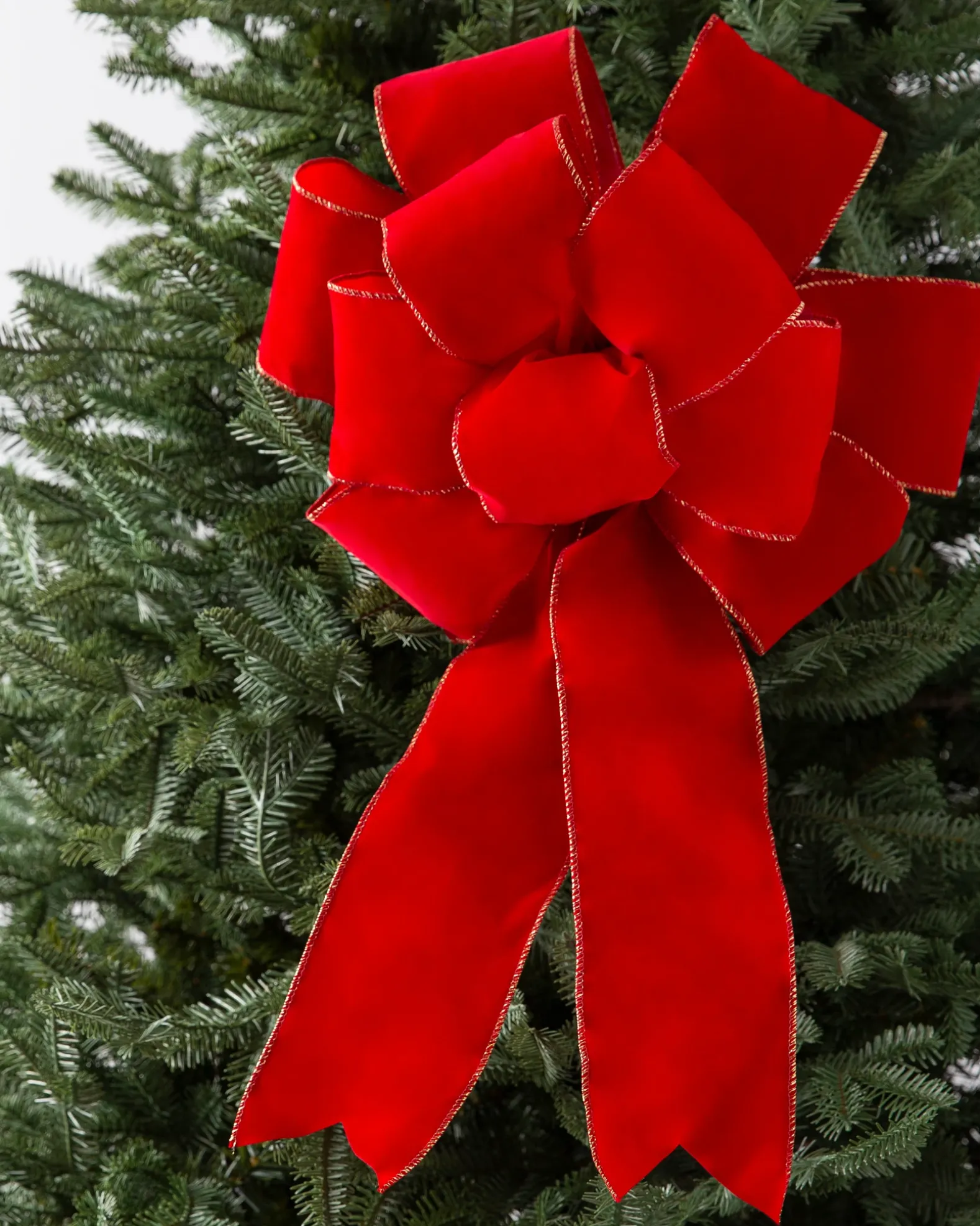 Pre-Tied Christmas Tree Ribbon Bow Sets