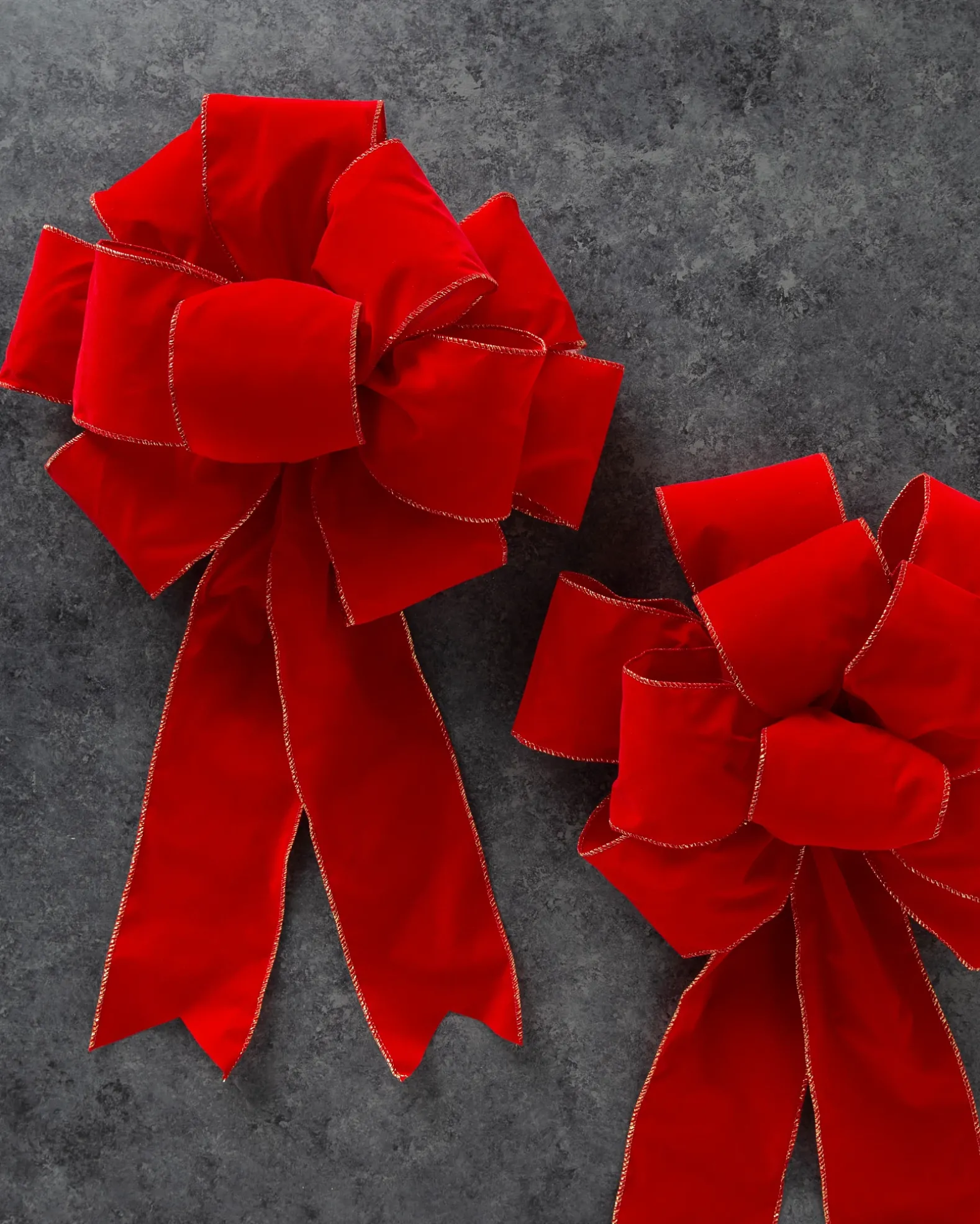 Pre-Tied Christmas Tree Ribbon Bow Sets