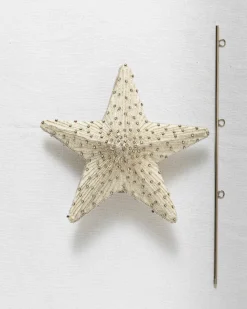 Radiant Star Beaded Christmas Tree Topper