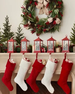 Red Lantern Christmas Stocking Holders