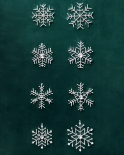 Rhinestone Snowflake Ornament Set