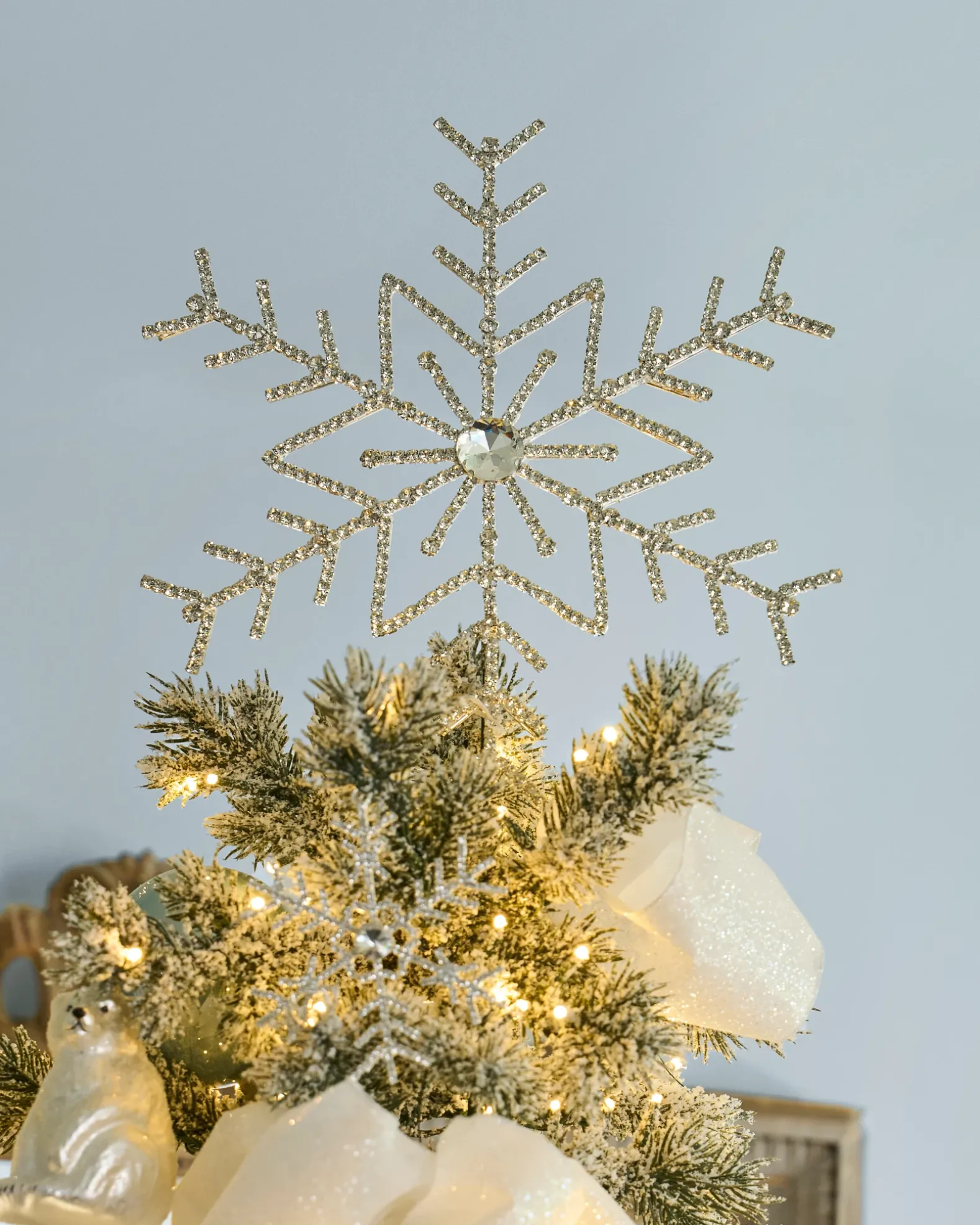 Rhinestone Snowflake Tree Toppers
