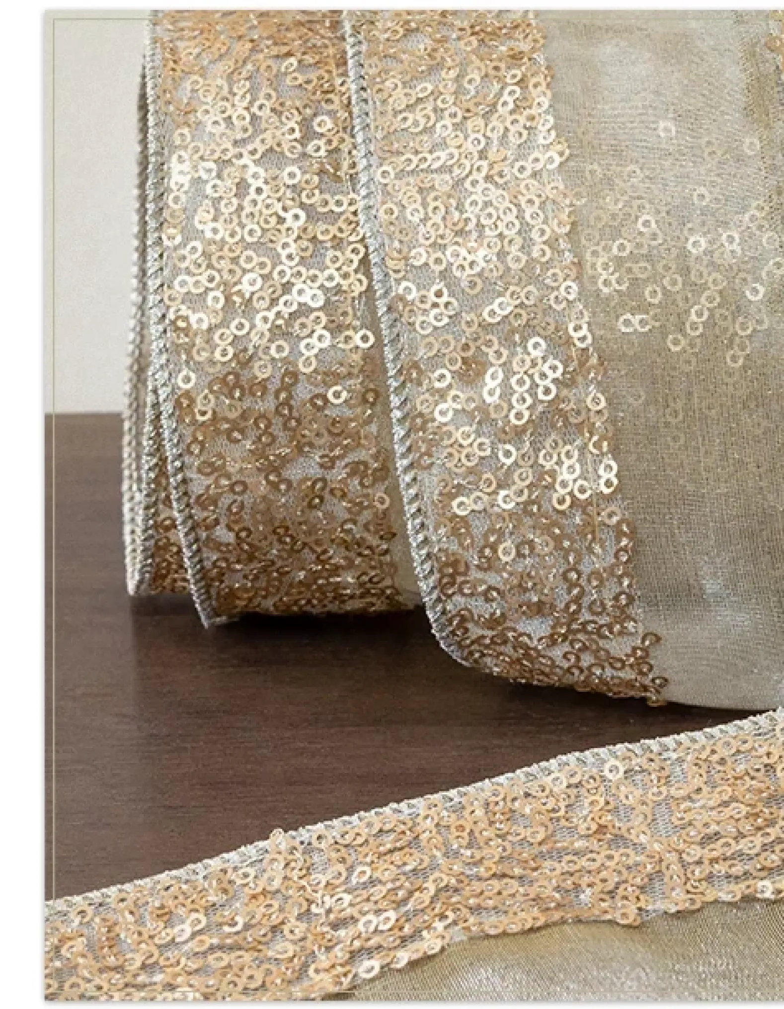 Sequined Christmas Tree Ribbon