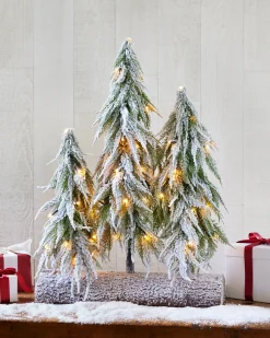 Snowfall Downswept Tabletop Trees