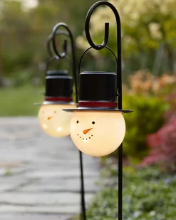 Snowman Solar-Powered Pathway Light Sets