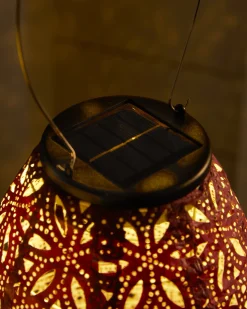 Solar Mosaic Garden Lantern Set