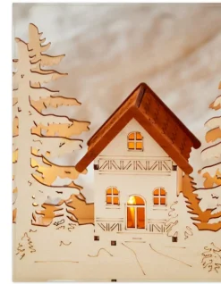 Wooden Village Christmas Tree Collar